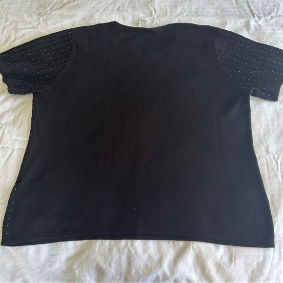Jones New York Black Beaded Knit Sweater Vintage Pullover Plus size 3X - Picture 11 of 14